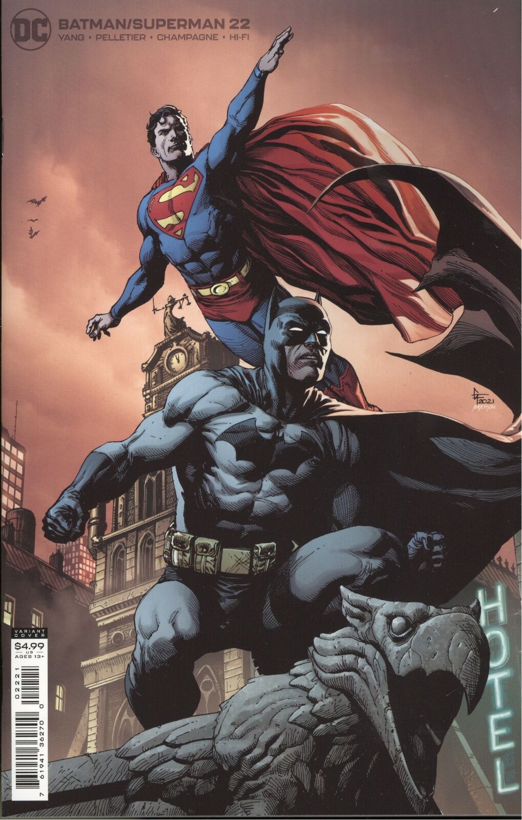 Batman Superman #22 Cover B Gary Frank Card Stock Variant